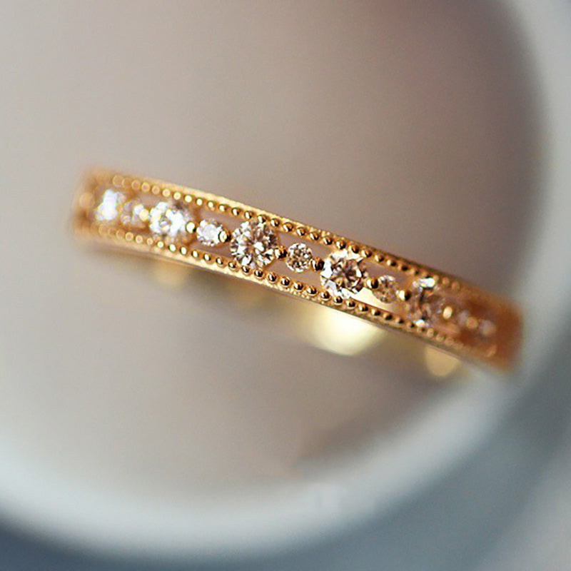 SparkShift Crystal Band Ring