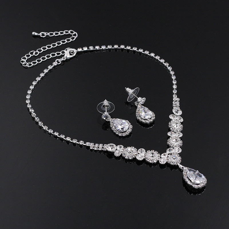 SparkShift Luxury Teardrop Zircon Jewelry Set