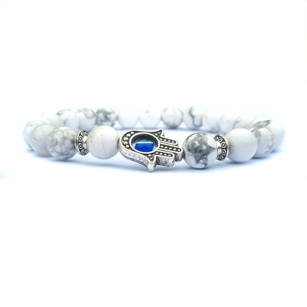 SparkShift Natural Stone Evil Eye Protection Bracelet