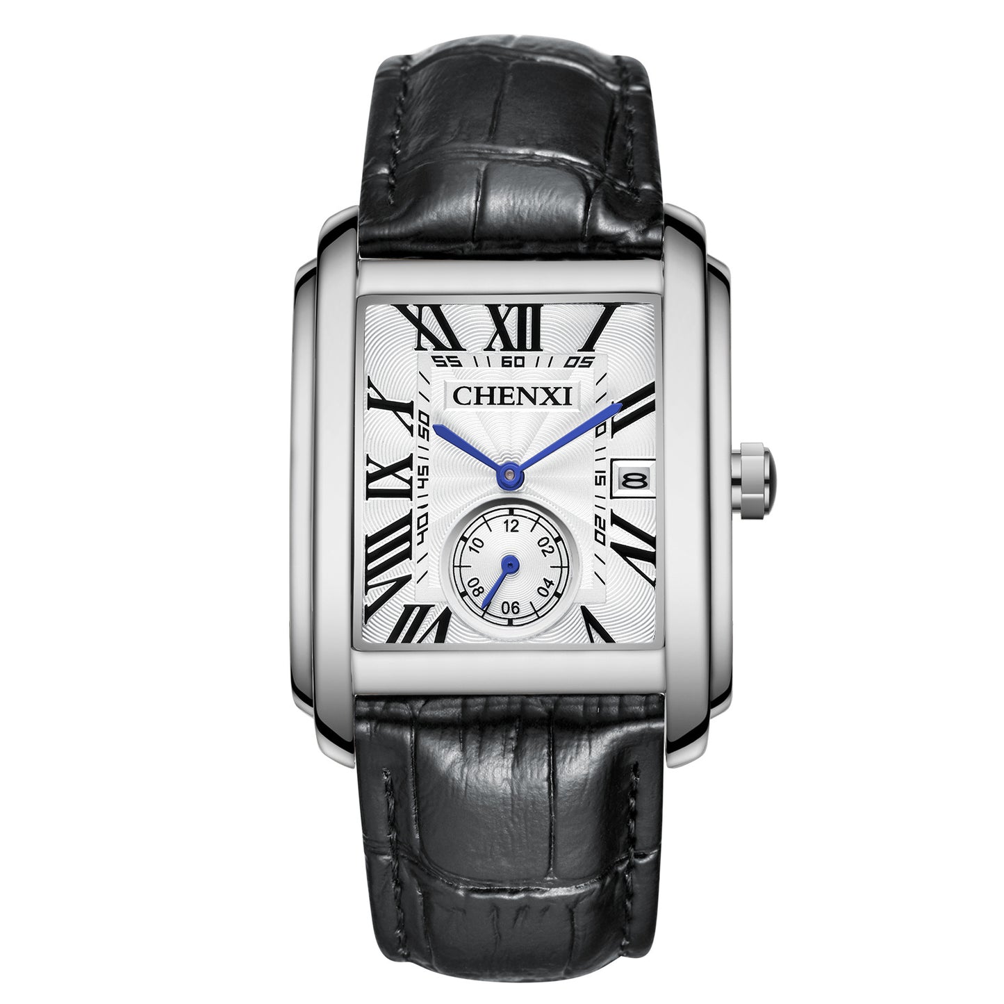 Montre homme à quartz avec bracelet carré