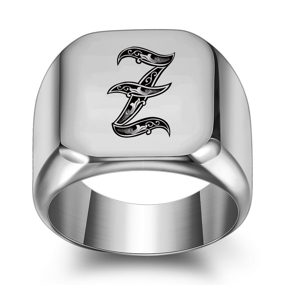 SparkShift Initial Signet Ring
