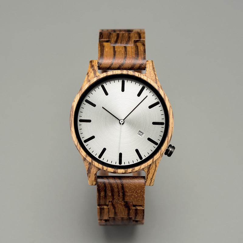 Montre à Quartz en Bois pour Homme