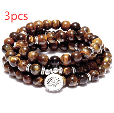 SparkShift Apex 108 Bead Tiger Eye Meditation Bracelet
