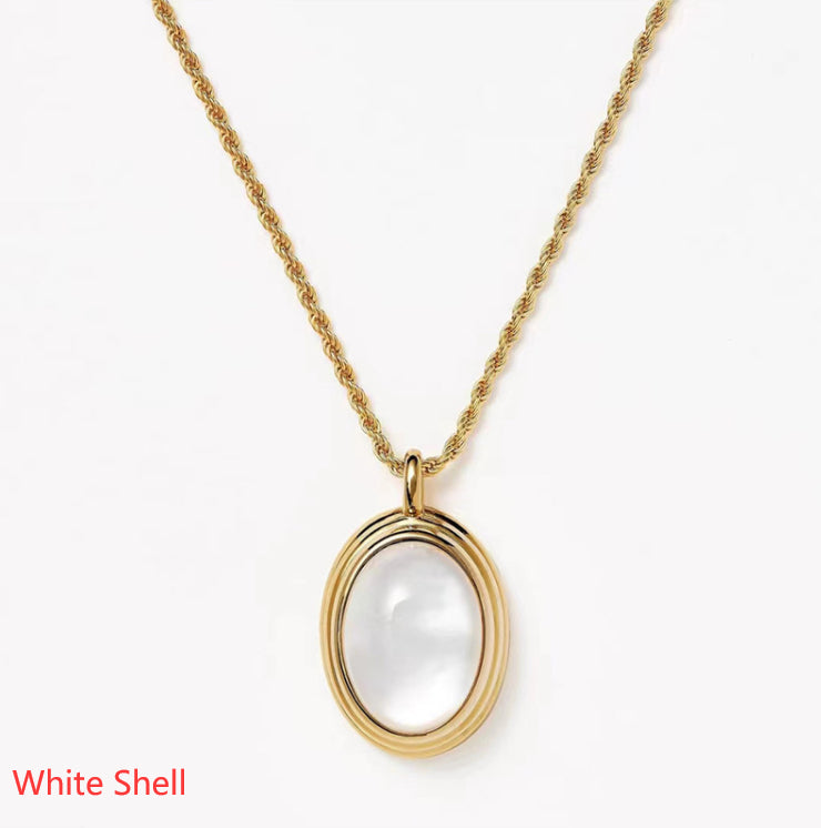 SparkShift Apex Minimal Tiger Eye Pendant Necklace