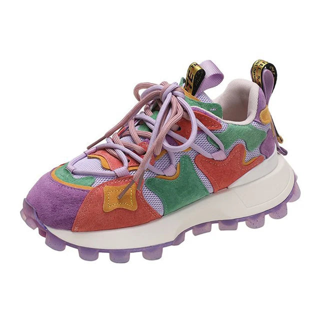 Ladies Shoes on Sale  New Breathable Platform Women's Vulcanize Shoes Spring  Non Slip Lace Up Women Casual Sneaker Zapatos