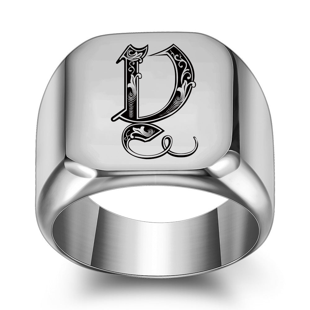 SparkShift Initial Signet Ring