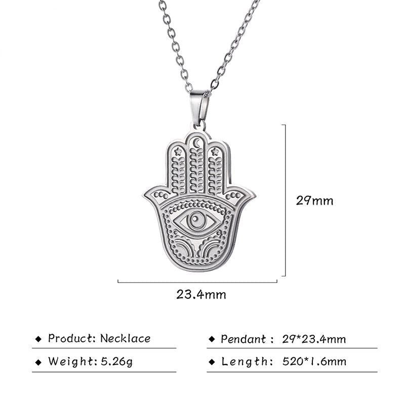 SparkShift Hamsa Evil Eye Protection Necklace