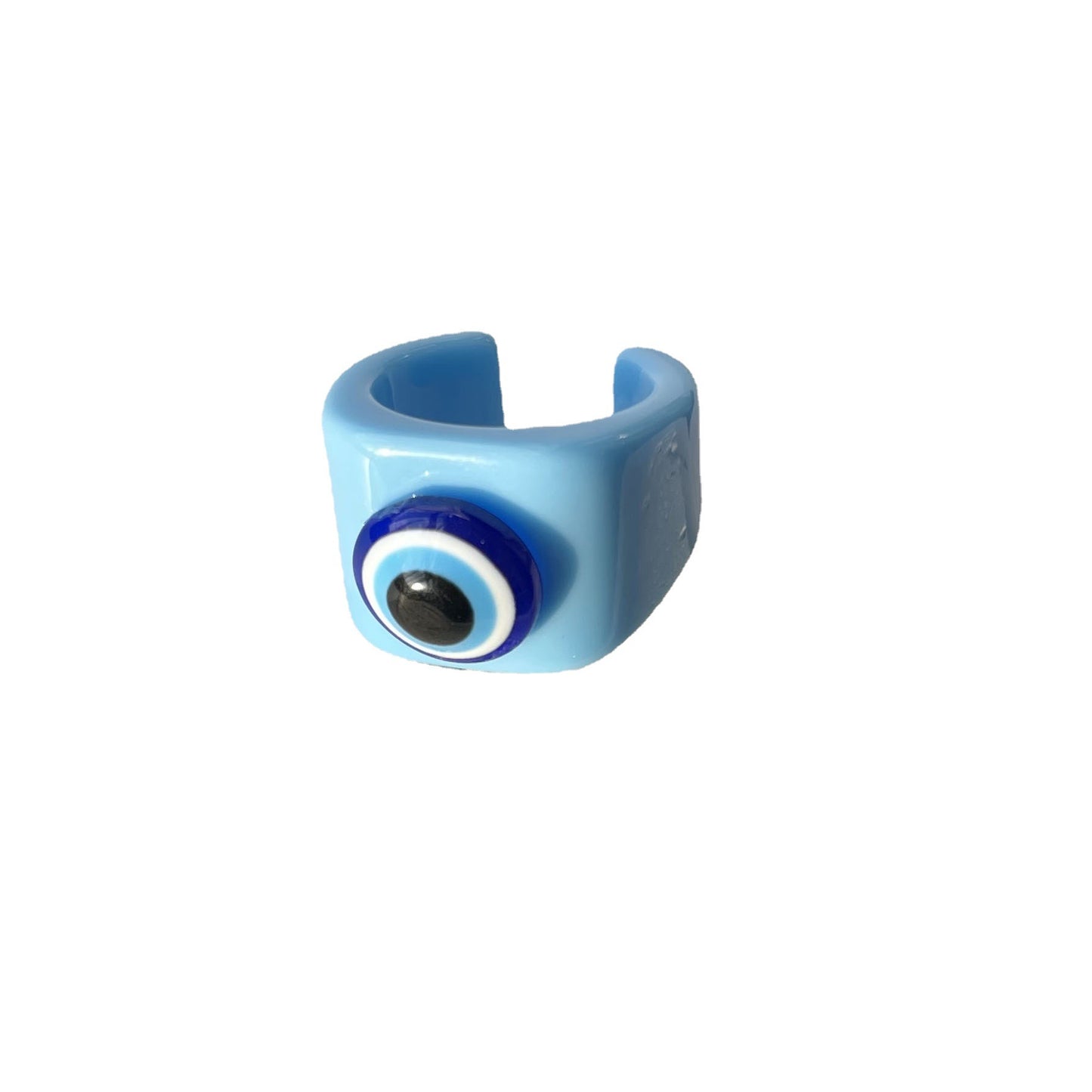 SparkShift Colorful Acrylic Evil Statement Ring