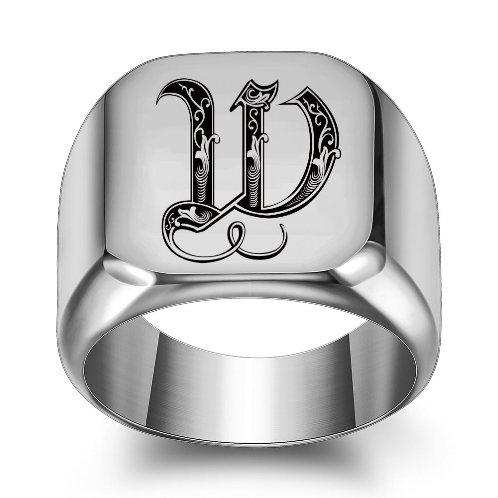 SparkShift Initial Signet Ring