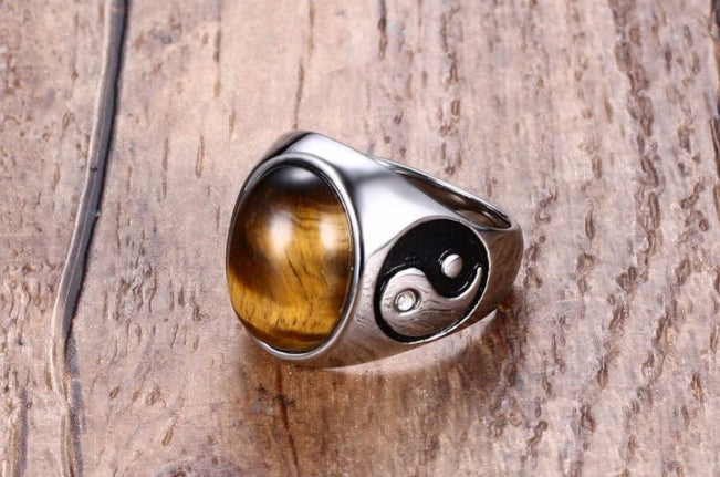 SparkShift Apex Tiger Eye Signet Ring