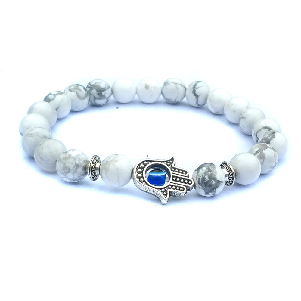 SparkShift Natural Stone Evil Eye Protection  Bracelet