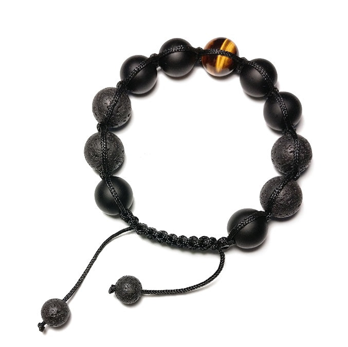 SparkShift Apex Tiger Eye & Volcanic Stone Bracelet