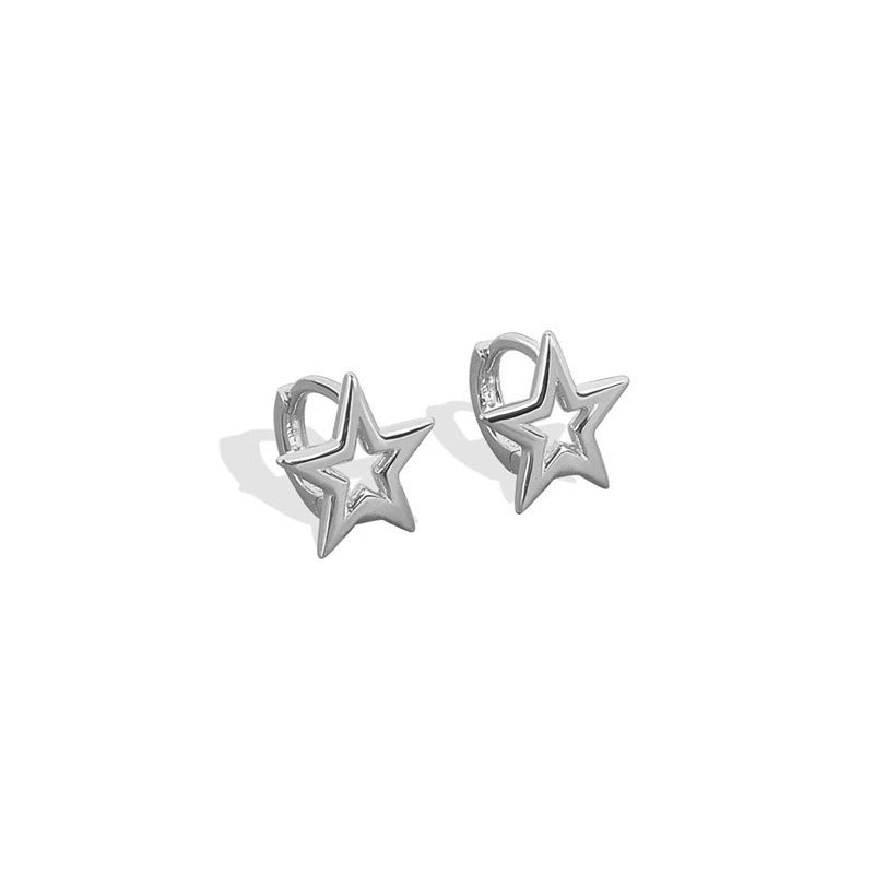 Rare Edgy Minimalist Pentagram Star-embellished Stud Earrings