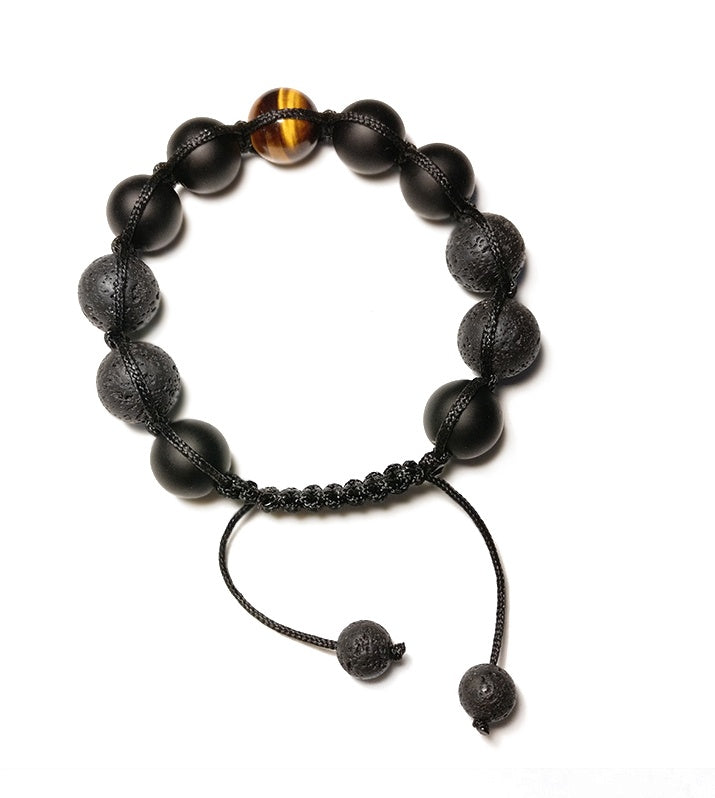 SparkShift Apex Tiger Eye & Volcanic Stone Bracelet