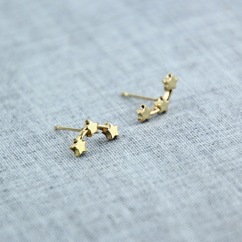 Tiny Star Silver Stud Earrings