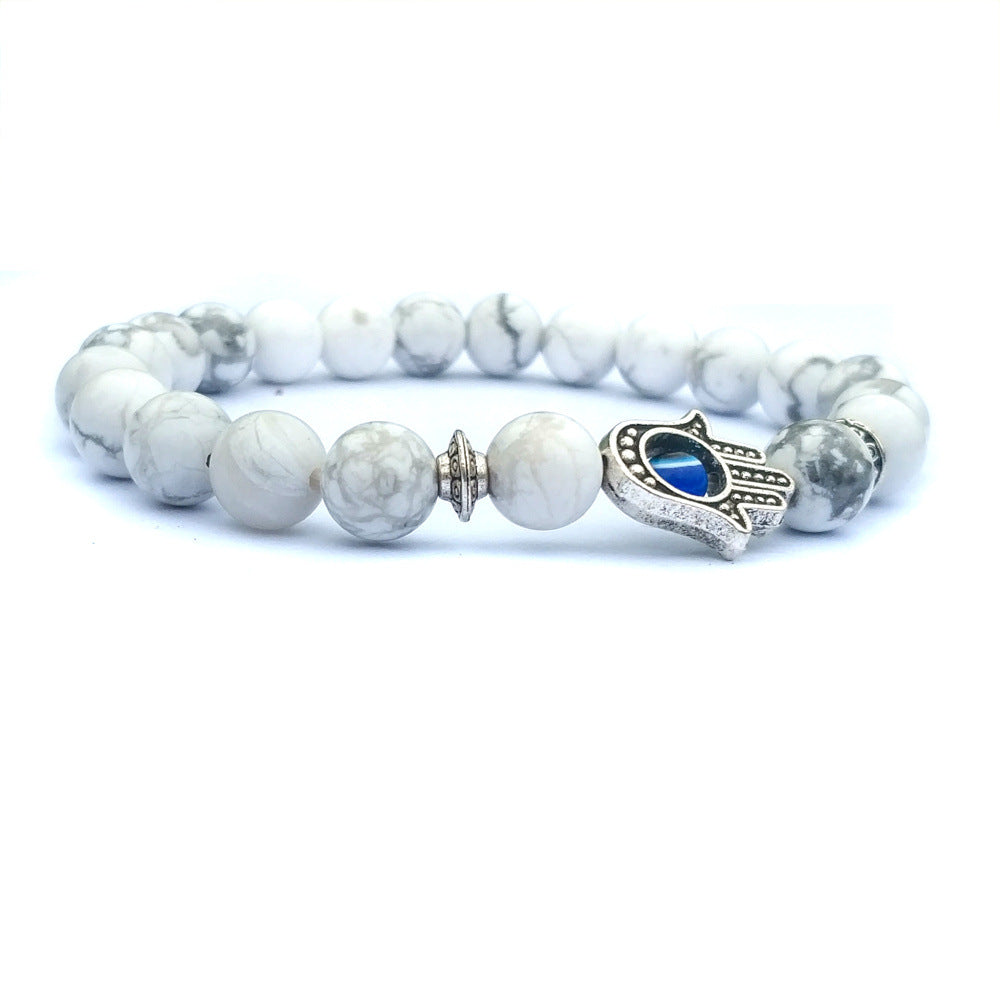 SparkShift Natural Stone Evil Eye Protection  Bracelet