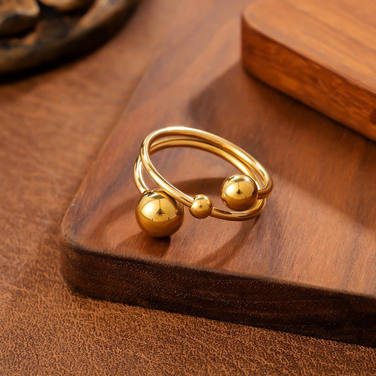 SparkShift Orbit 18K Gold Plated Ring