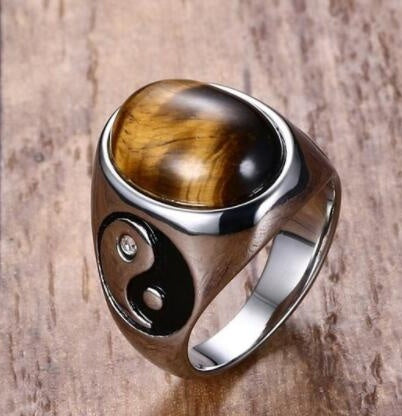 SparkShift Apex Tiger Eye Signet Ring