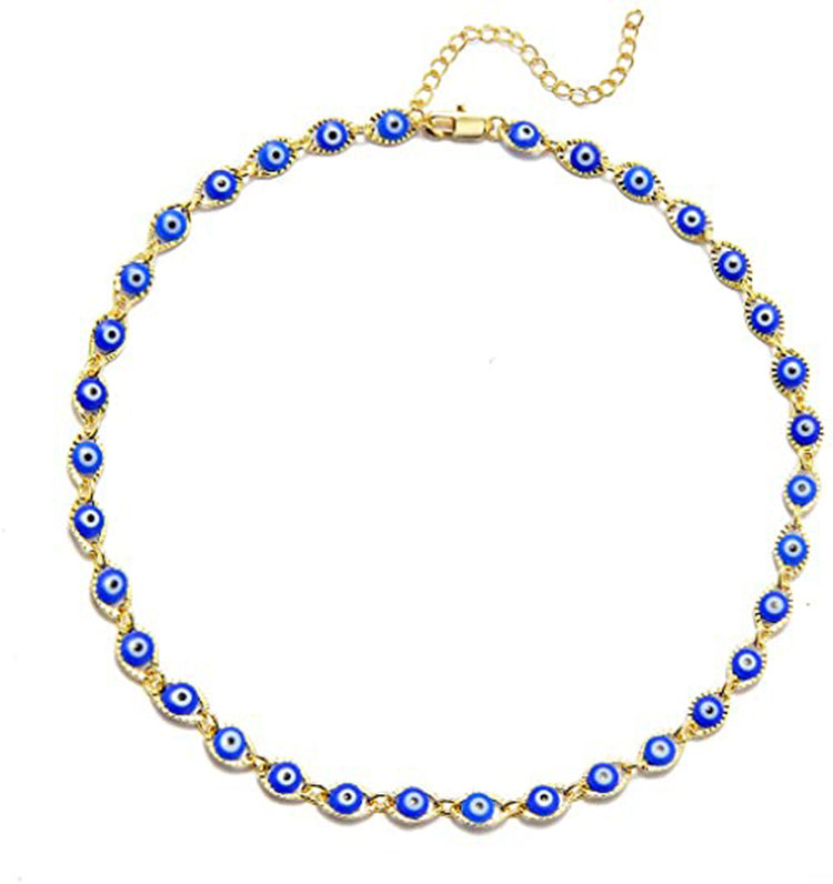 SparkShift Dainty Evil Eye Choker Necklace