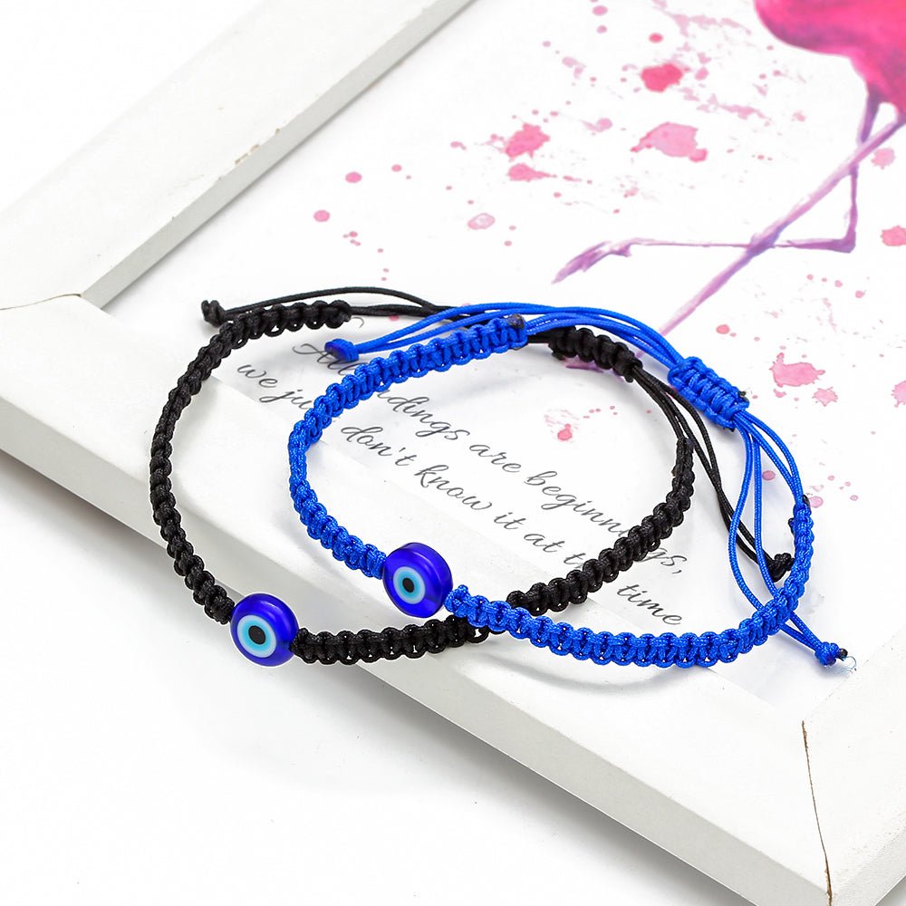 SparkShift Blue Cord Evil Eye Protection  Adjustable Bracelet