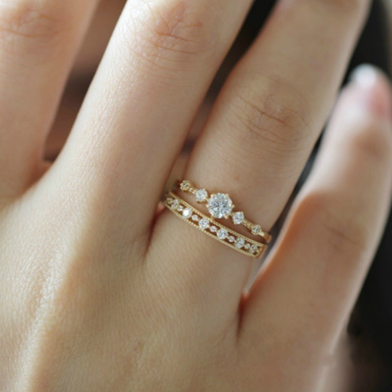 SparkShift Crystal Band Ring