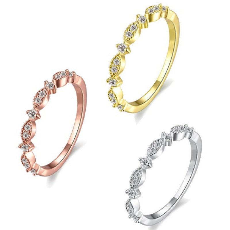 SparkShift Crystal Band Ring