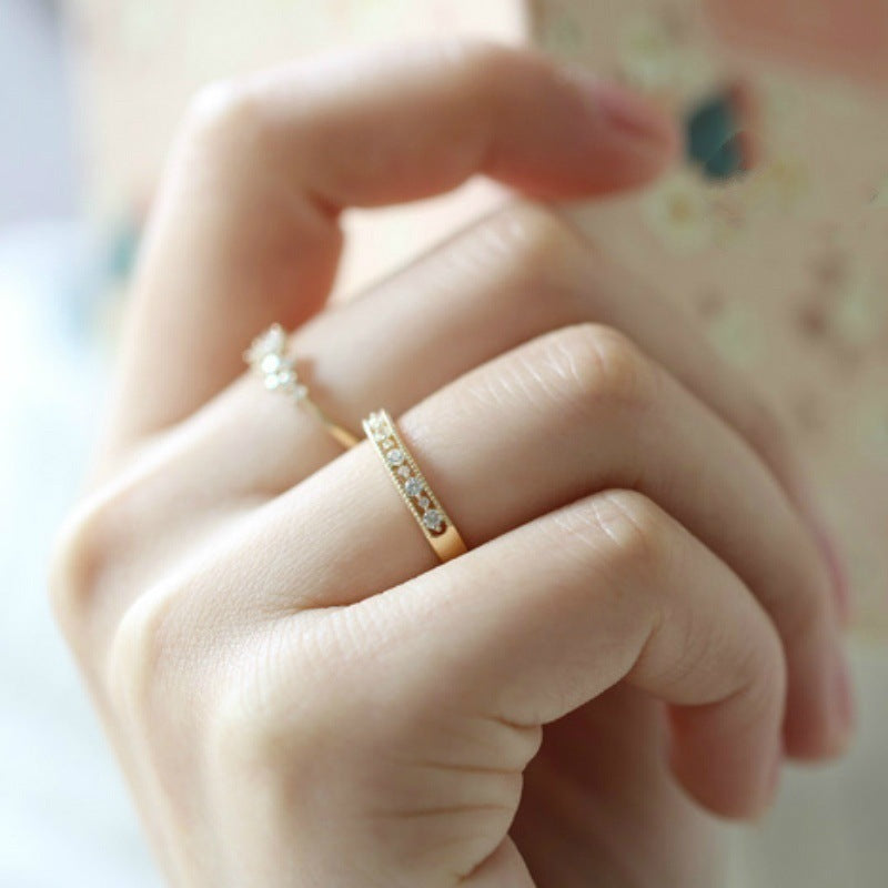 SparkShift Crystal Band Ring