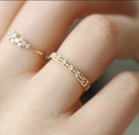SparkShift Crystal Band Ring