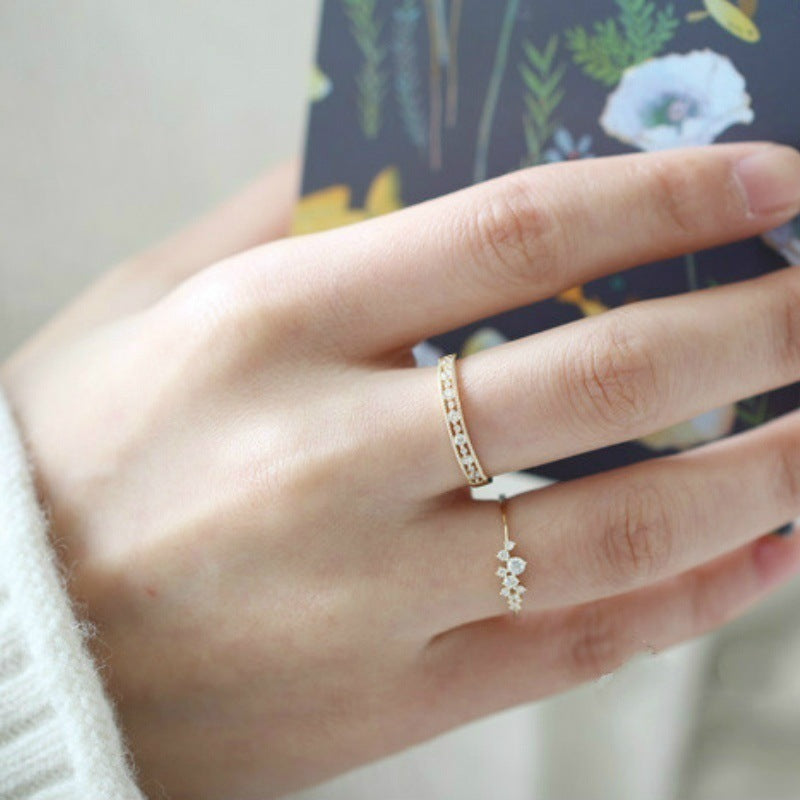 SparkShift Crystal Band Ring
