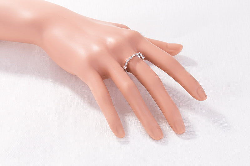 SparkShift Crystal Band Ring