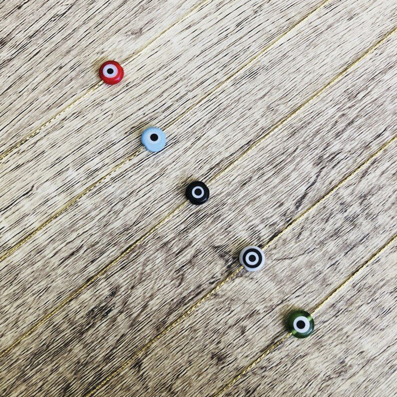 SparkShift Minimal Evil Eye Anklet Gold