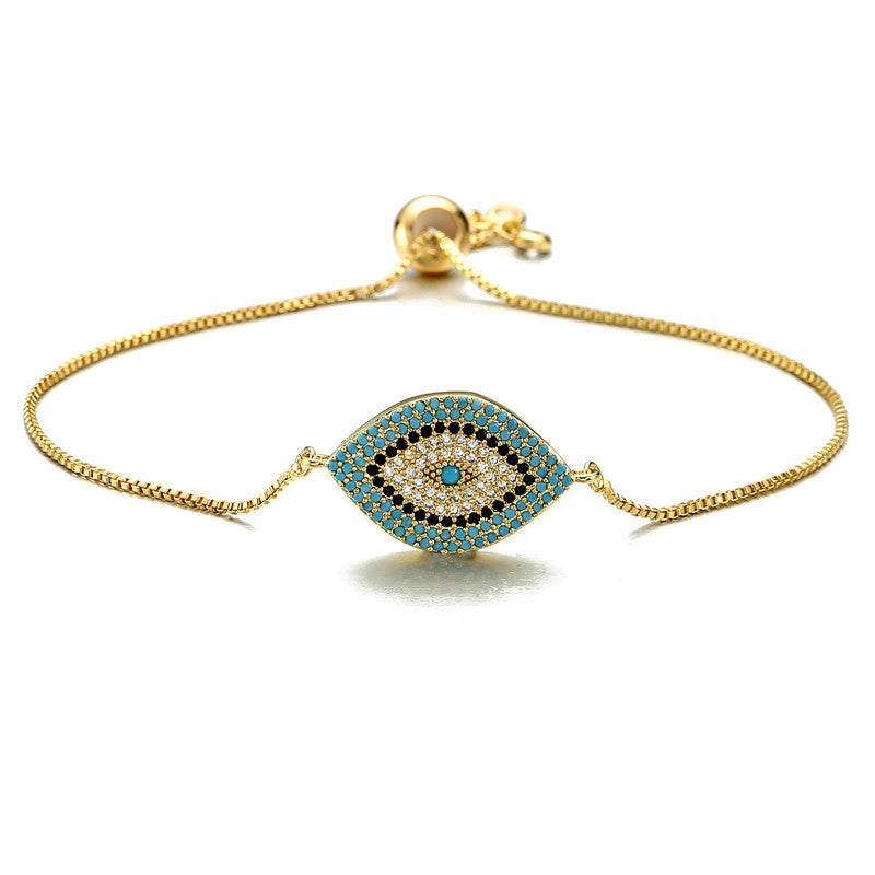SparkShift Minimal Turkish Gold Evil Eye Bracelet