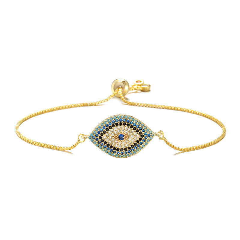 SparkShift Minimal Turkish Gold Evil Eye Bracelet