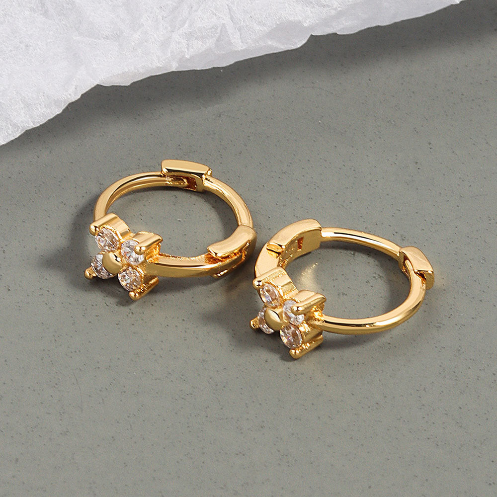 Delicate Butterfly Crystal Stud Earrings - Minimalist Elegant Jewelry