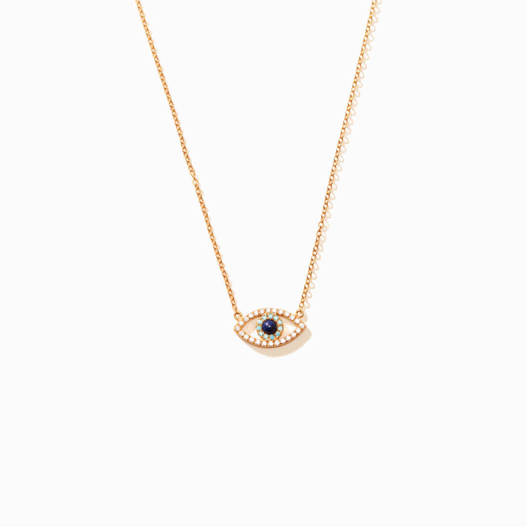 SparkShift Crystal Evil Eye Clavicle Necklace