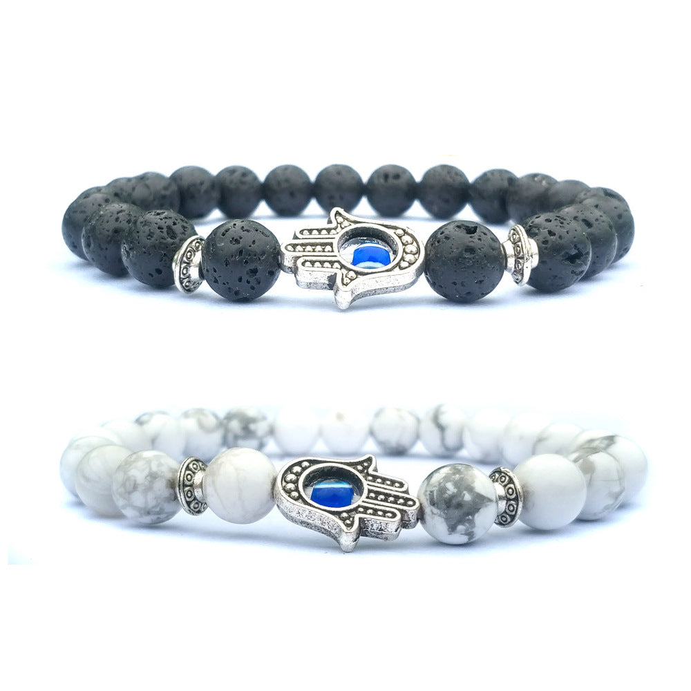 SparkShift Natural Stone Evil Eye Protection  Bracelet