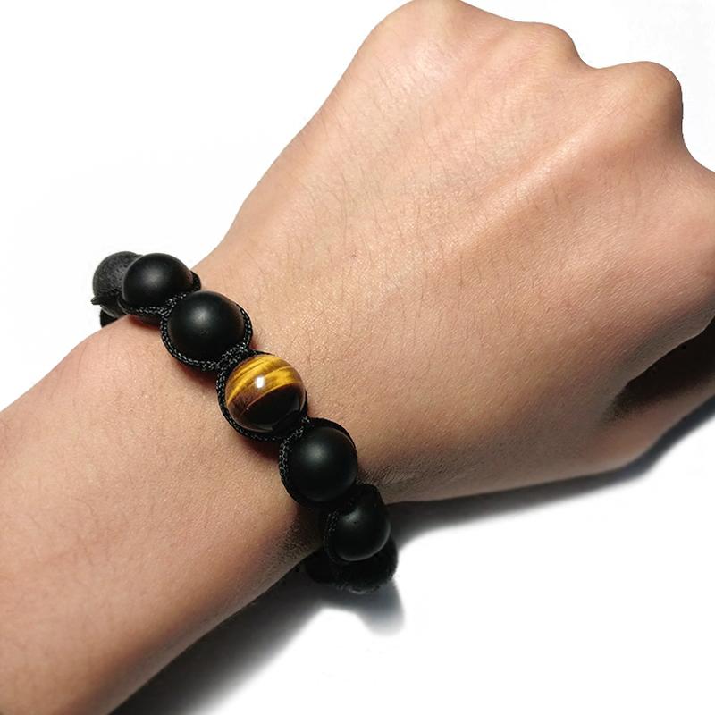 SparkShift Apex Tiger Eye & Volcanic Stone Bracelet