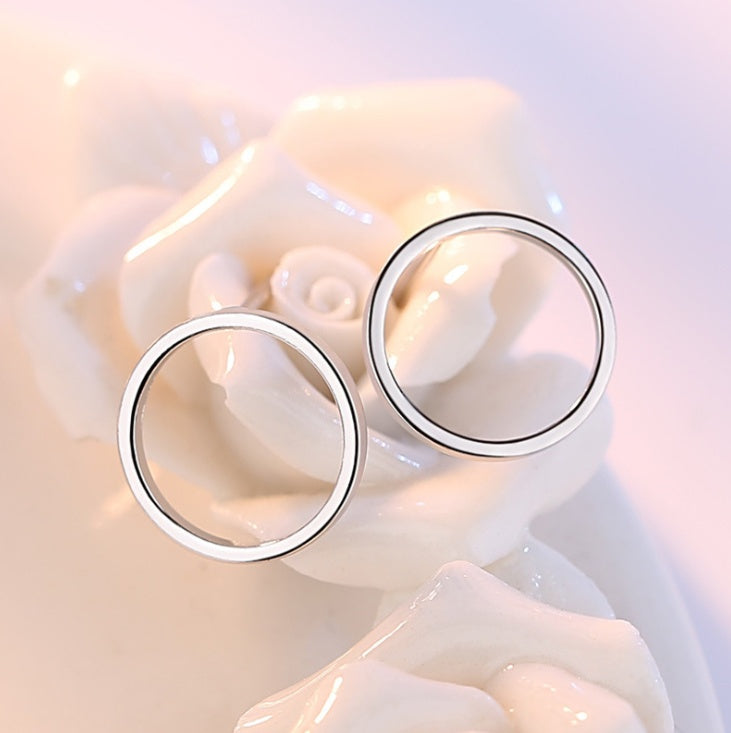 Tiny Circle Stud Earrings - Minimal Everyday Minimalist Jewelry