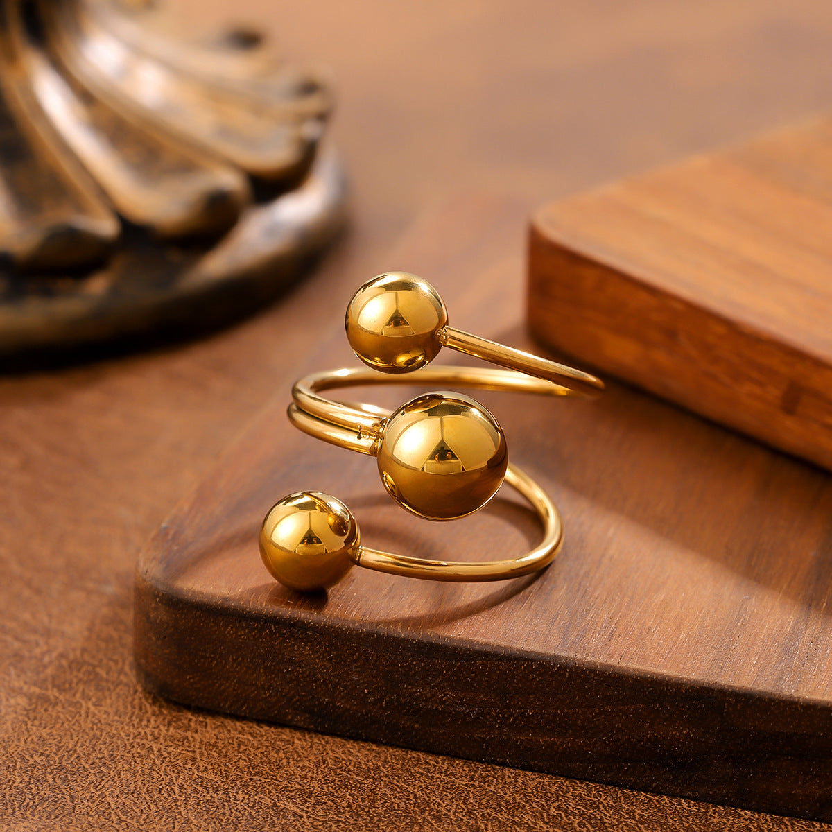 SparkShift Orbit 18K Gold Plated Ring