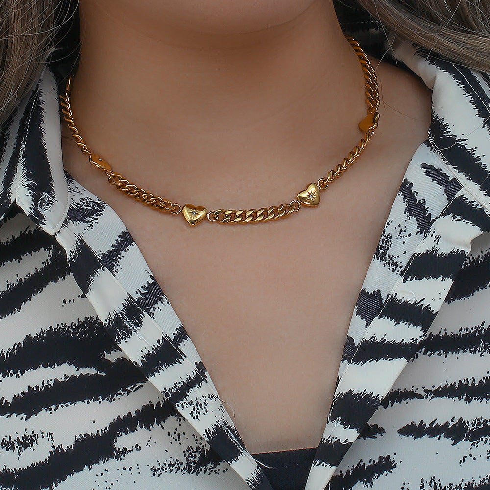SparkShift Heart Cuban Chain