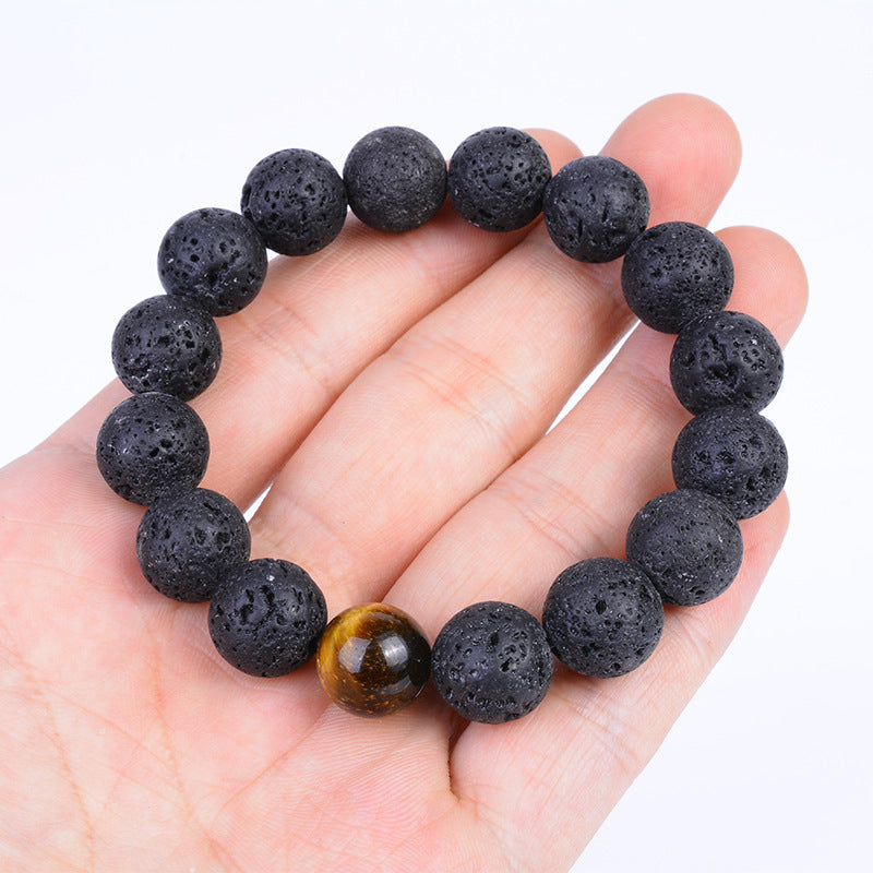 SparkShift Apex Tiger Eye & Volcanic Stone Bracelet