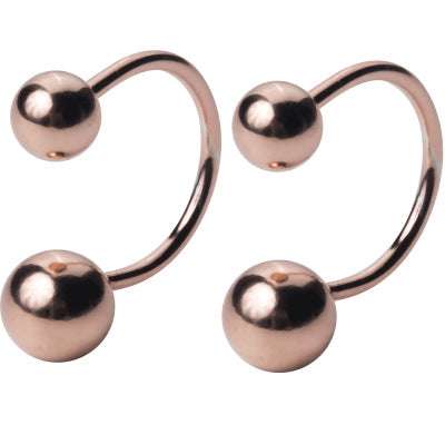 Rose Gold Bead Stud Earrings
