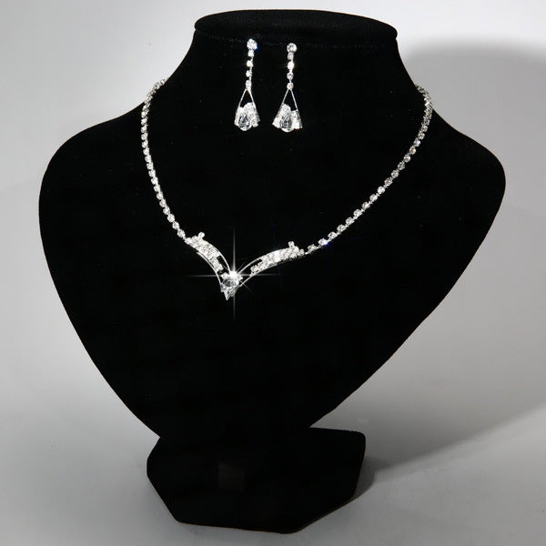 SparkShift  Korean water drop Jewelry Set - Elegant necklace, earrings