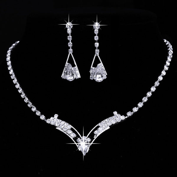 SparkShift  Korean water drop Jewelry Set - Elegant necklace, earrings