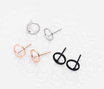 Tiny Circle Stud Earrings - Minimal Everyday Minimalist Jewelry