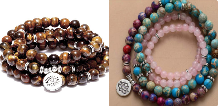 SparkShift Apex 108 Bead Tiger Eye Meditation Bracelet