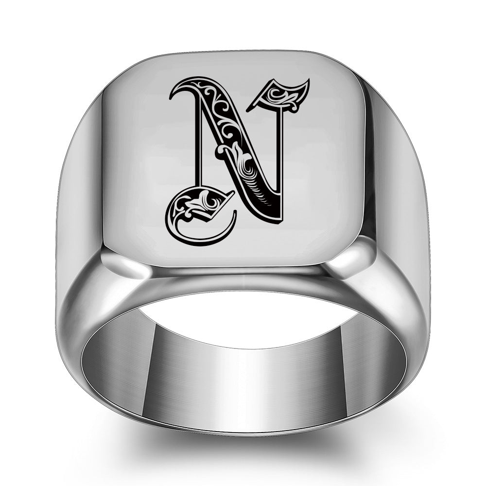 SparkShift Initial Signet Ring