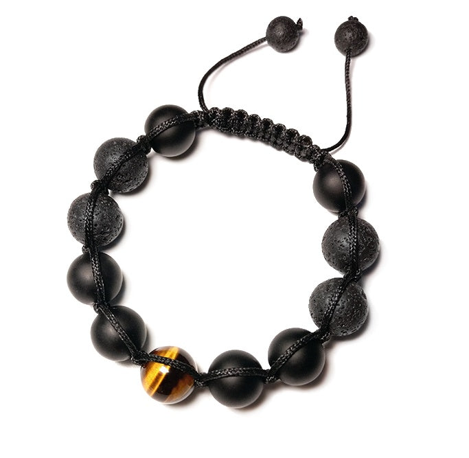 SparkShift Apex Tiger Eye & Volcanic Stone Bracelet