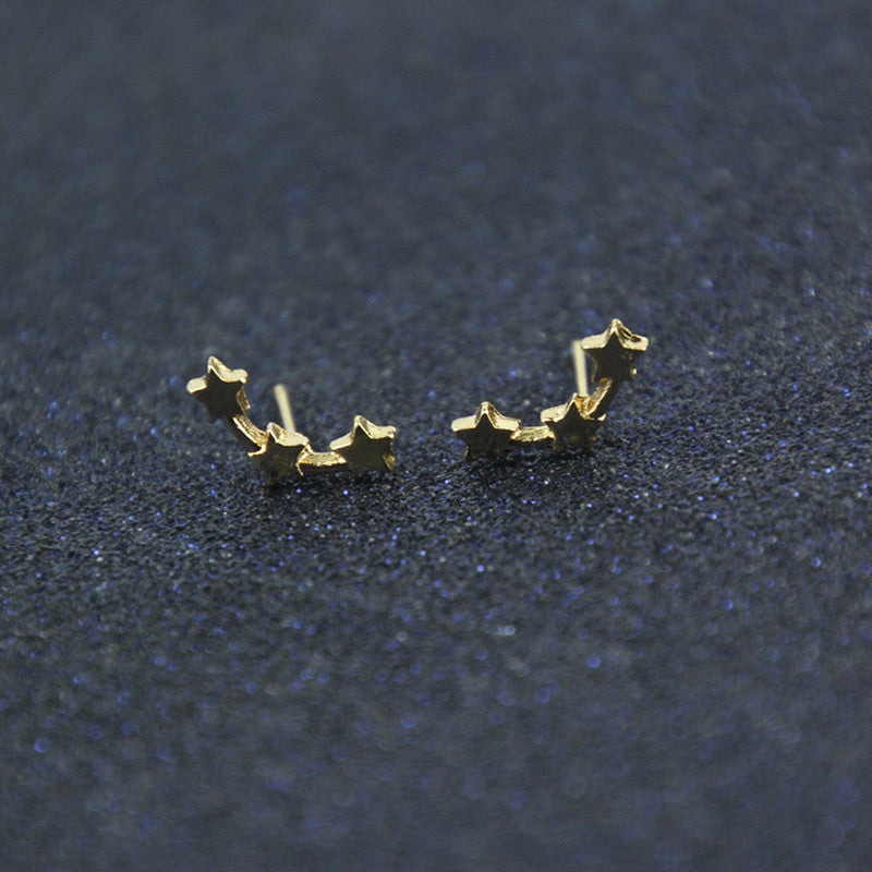 Tiny Star Silver Stud Earrings