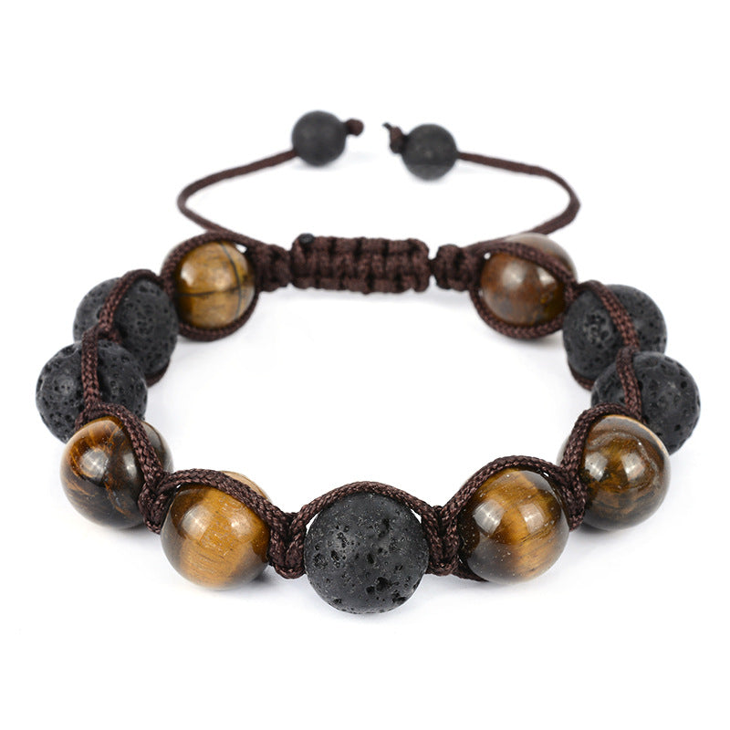 SparkShift Apex Tiger Eye & Volcanic Stone Bracelet